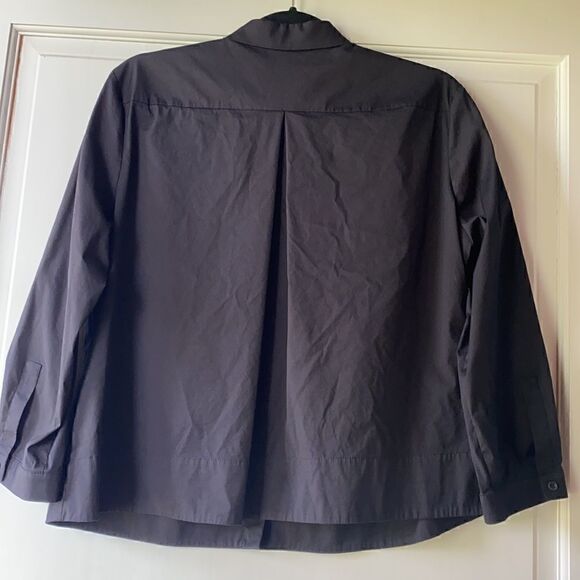 Nice Cotton Poplin Button Front Top - Picture 5 of 7